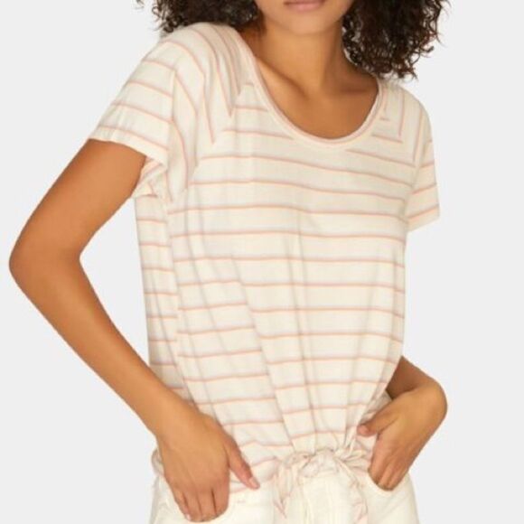 Sanctuary Striped Knot Front T-shirt - Picture 1 of 4
